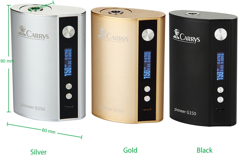 CARRYS Pioneer G150 TC Box MOD CARRYS RyS 8A5 pioneer G150 60 mm Silve Gold Black