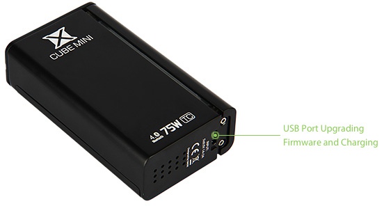 SMOK XCube Mini 75W TC MOD USB Port Upgrading Firmware and Charging