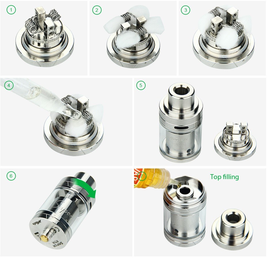 WOTOFO Sapor RTA 25 Atomizer 3.5ml   Top filling