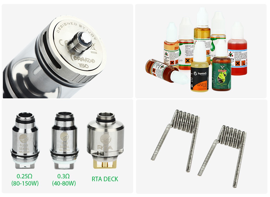 IJOY Tornado 150 Subohm/RTA Tank 4.2ml   NAD x o 0 259 0 39 RTA DECK  80 150W  40 80W