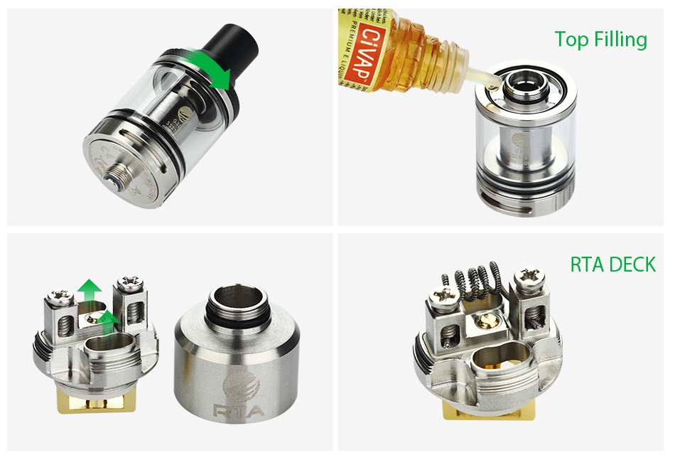 IJOY Tornado 150 Subohm/RTA Tank 4.2ml Top Filling RTA DECK