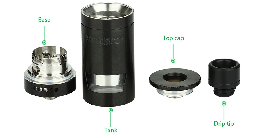 WOTOFO Conqueror RTA Atomizer 4ml T op cap Drip tip Tank