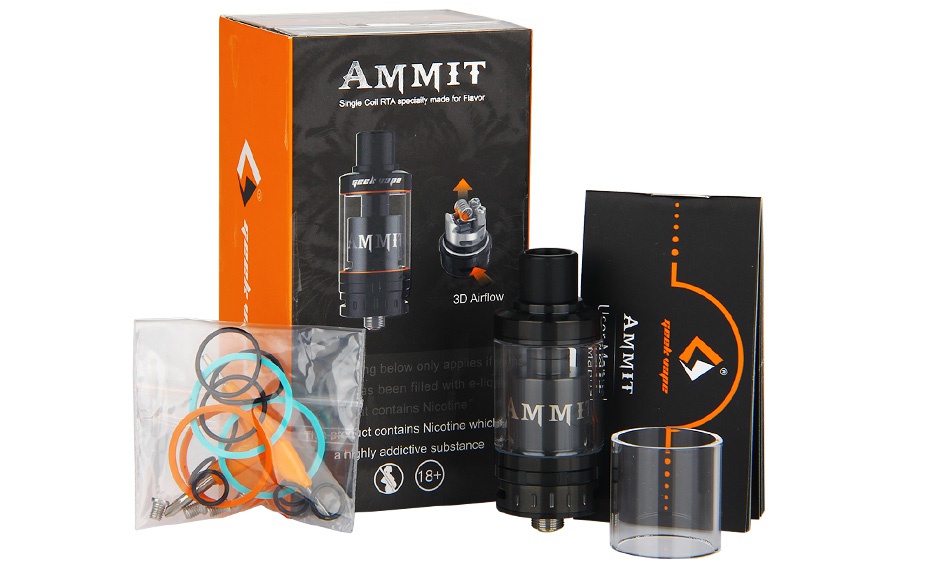 GeekVape Ammit RTA 3.5ml AMM T Sngle Coil RTA specily made for Flavor Ict contains Nicotine whichs AMMI