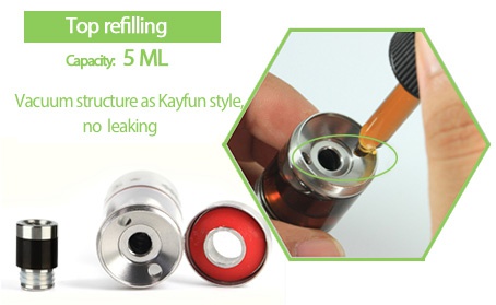 UD Bellus RTA Tank Atomizer 5ml Top refilling capacty  5ML Vacuum structure as Kayfun style no leaking