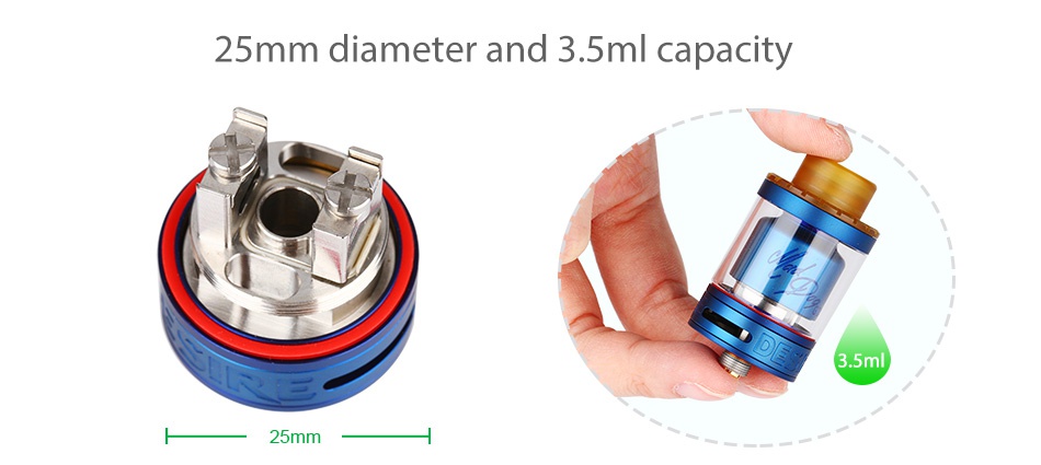 Desire Mad Dog GTA 3.5ml 25mm diameter and 3 5ml capacity 3 5ml 25mm