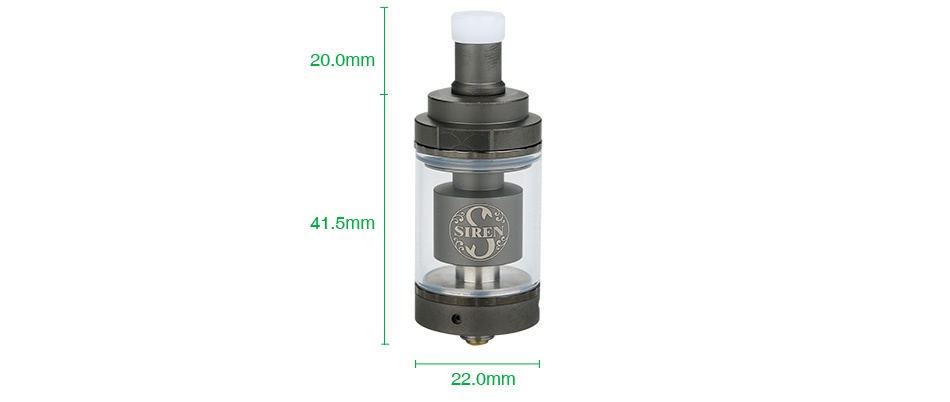 Digiflavor Siren 2 GTA MTL Atomizer 2ml/4.5ml 0 0mm 41 5mm