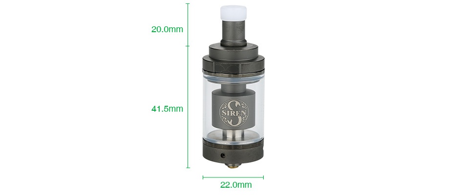 Digiflavor Siren 2 GTA MTL Atomizer 2ml/4.5ml 0 0mm 41 5mm