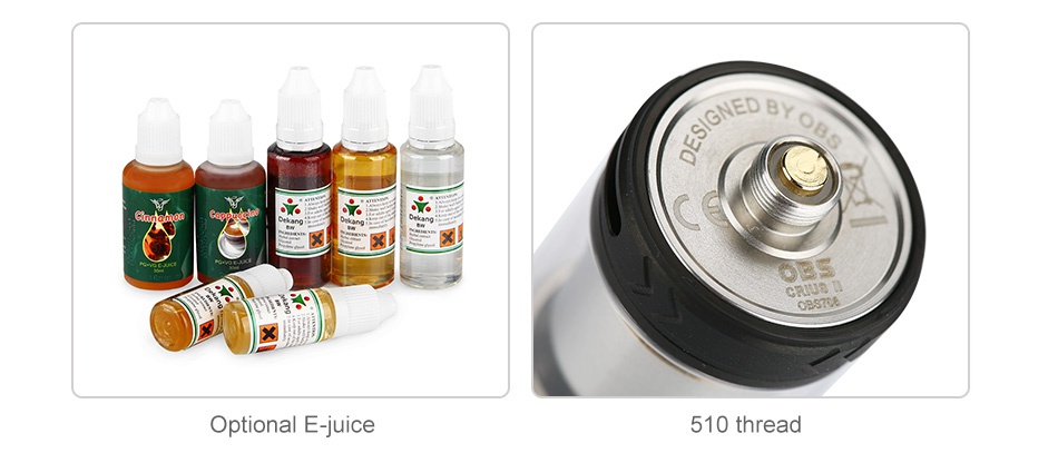 OBS Crius 2 RTA 3.5ml ED B Optional E juice 510 thread