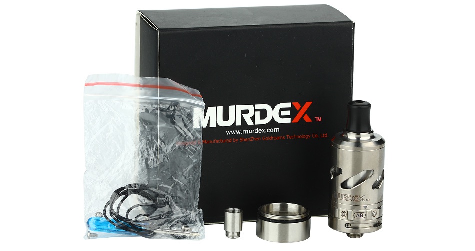 Murdex Titanium Coil Control RTA 2ml MURDCX ww murdex com nufactured by ShenZher Goldrears Technology CoLtd el cAb e