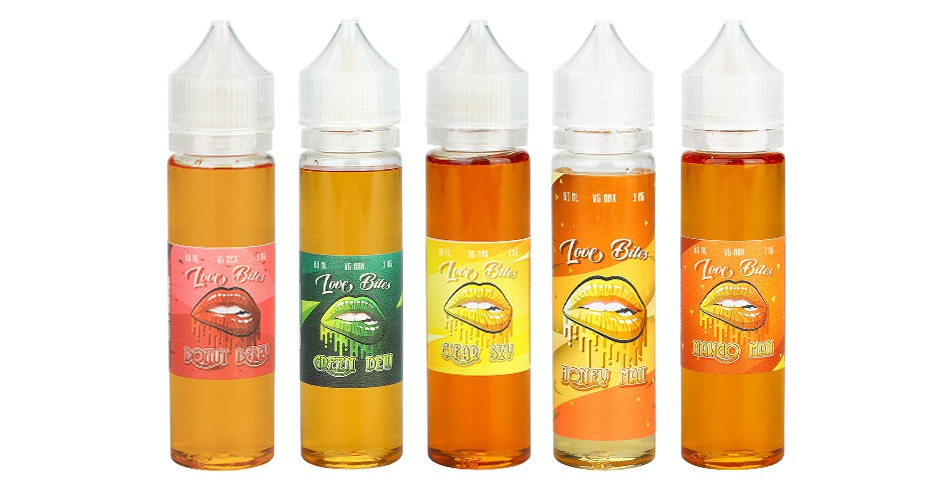 Love Bites Mango Man/Honey Man/Clear Sky/Green Dew/Donutberry PG+VG E-liquid E-juice 60ml   U