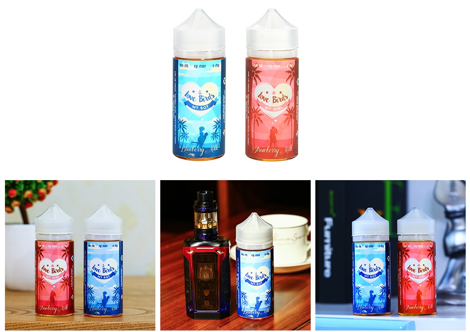 Love Birds My Girl & My Boy PG+VG E-liquid E-juice 100ml ove binds