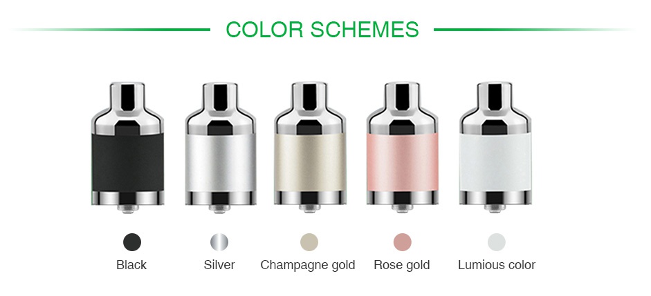 Yocan Evolve Plus XL Atomizer COLOR SCHEMES Silver Champagne gold Rose gold LI