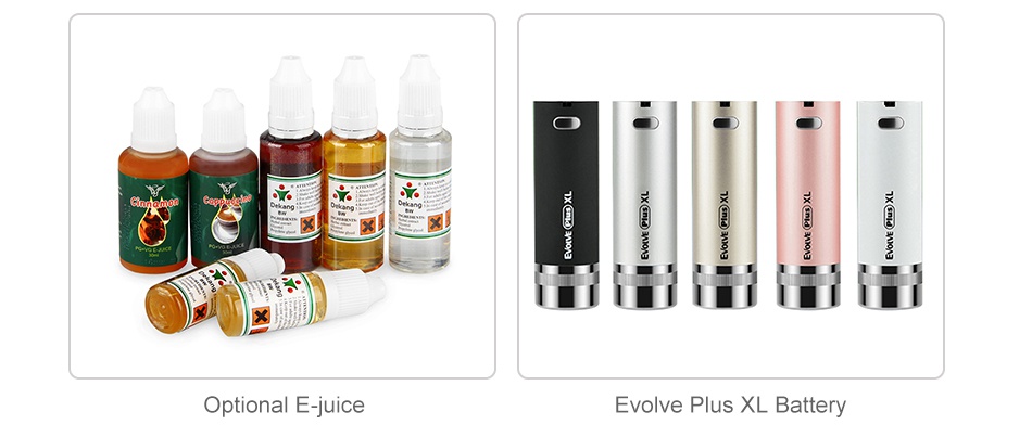 Yocan Evolve Plus XL Atomizer Optional E juice Evolve Plus XL Battery