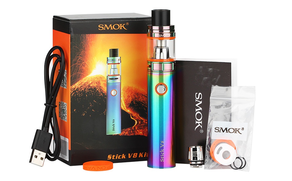 SMOK Stick V8 Starter Kit With TFV8 Big Baby 3000mAh sMOK Belgium Color Rasta color Rasta color Camouflage  red  green