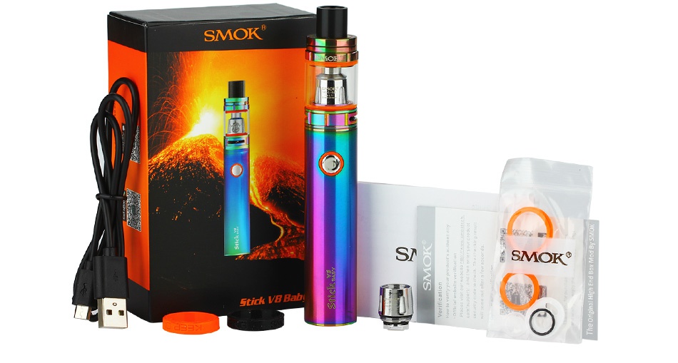 SMOK Stick V8 Baby Kit with TFV8 Baby 2000mAh     SMOK Rainbow Gold Black