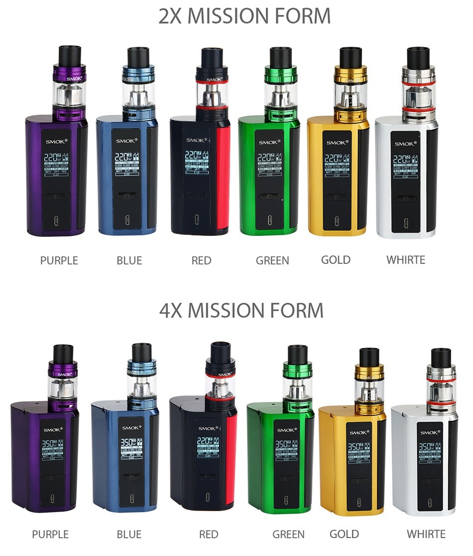 SMOK GX2/4 TC Kit with TFV8 Big Baby 2X MISSION FORM MOK SMOK 22  c  uple black blue black Red black green black gold black Silver black black Red 4X MISSION FORM 3505 Purple black Blue Black Red Black Green Black Gold Black Silver Black Black Red