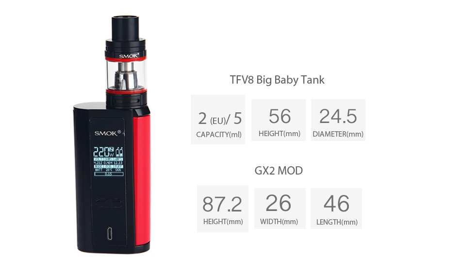 SMOK GX2/4 TC Kit with TFV8 Big Baby 2X MISSION FORM MOK SMOK 22  c  uple black blue black Red black green black gold black Silver black black Red 4X MISSION FORM 3505 Purple black Blue Black Red Black Green Black Gold Black Silver Black Black Red