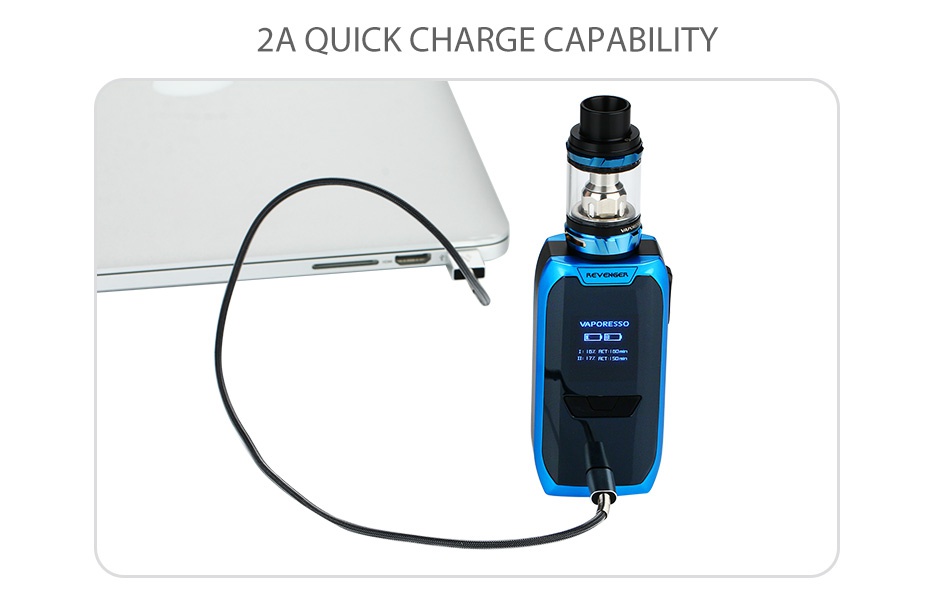 Vaporesso Revenger TC Kit with NRG Tank 220W 2A QUICK CHARGE CAPABILITY