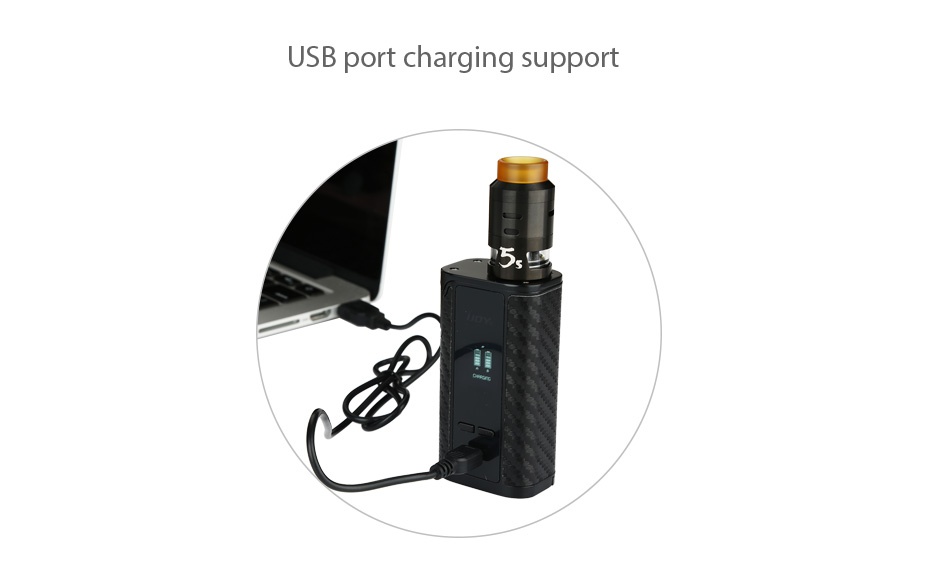 IJOY Captain PD1865 225W with RDTA 5S TC Kit USB port charging support 5