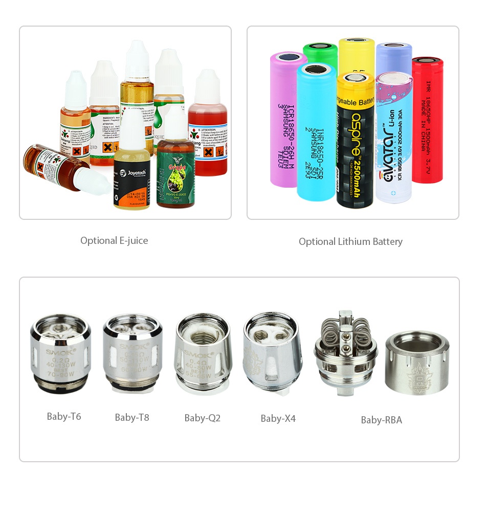SMOK Alien 220W Kit with TFV8 Baby  a    x   uIce Optional Lithium Battery Baby Te Baby T8 Baby Q2 Baby  4 Baby RBA