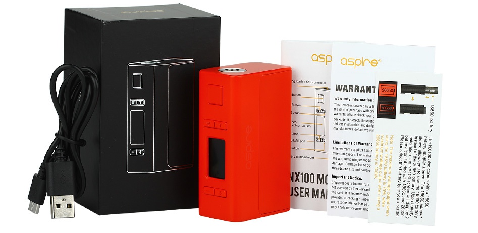 Aspire NX100 100W TC MOD sp aspire WARRANT eats afe X100M ISER MAL