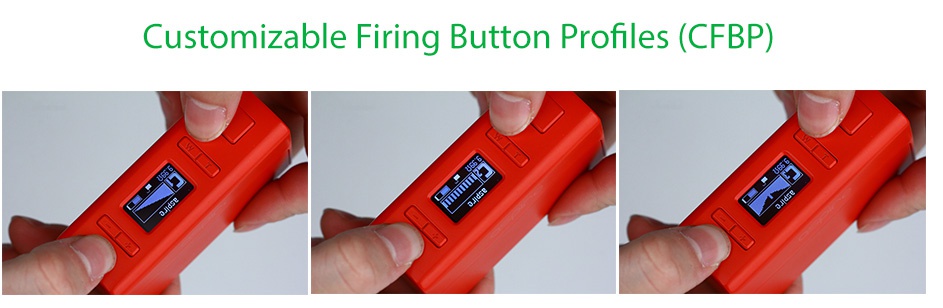 Aspire NX100 100W TC MOD Customizable Firing button Profiles CFBp