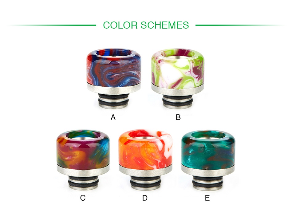 New Resin 510 Drip Tip 0342 COLOR SCHEMES A B C D E