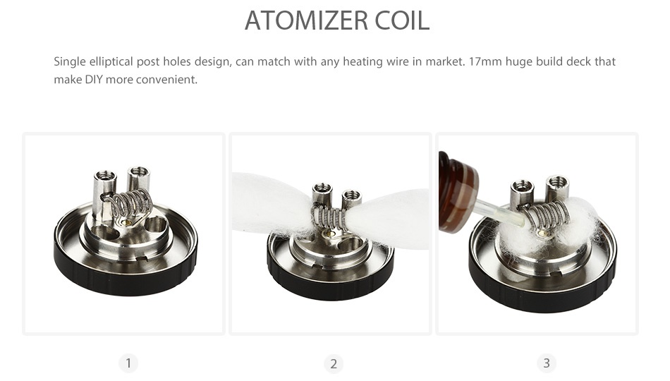 OBS Engine Nano RTA Atomizer 5.3ml ATOMIZER COIL Single elliptical post holes design  can match with any heating build deck that make Dly more convenient
