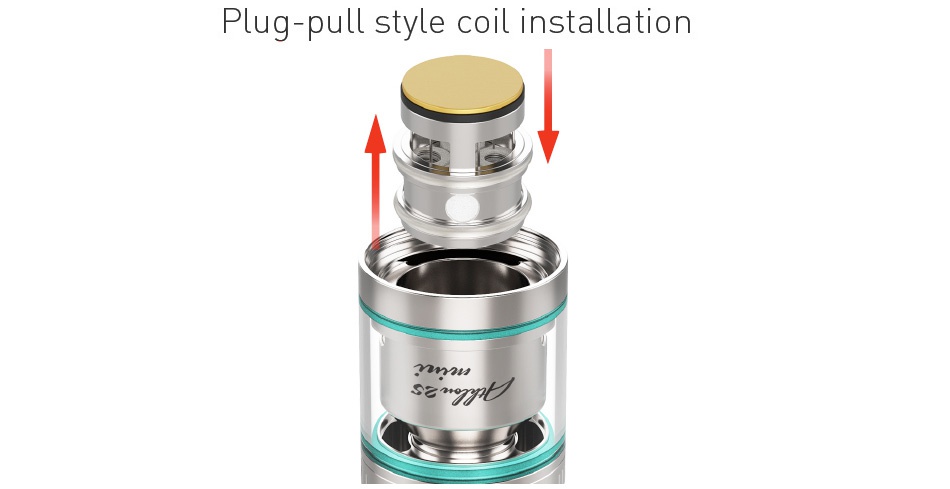 UD Athlon 25 Mini Subohm Tank 2ml Plug pull style coil installation 222 sEmont