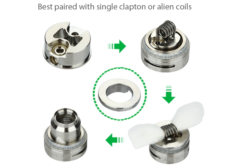 Envii Artisan RTA 3ml Best paired with single clapton or alien coils