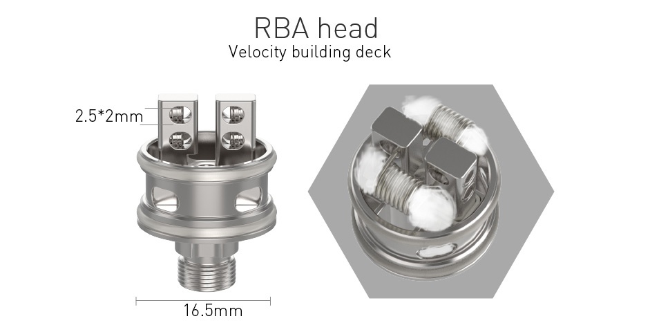 UD Athlon 25 Mini Subohm Tank 2ml rBA head Velocity building deck 16 5m