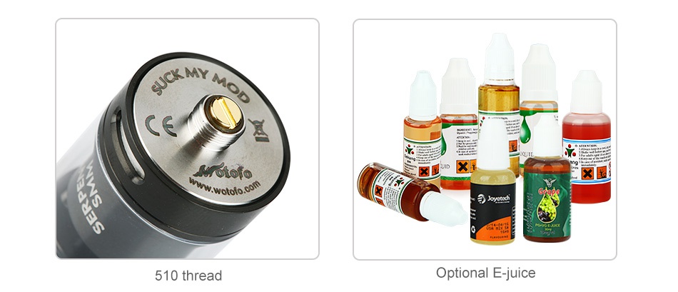WOTOFO Serpent SMM RTA 4ml XMY e w wotdoep 510 thread Optional E juice