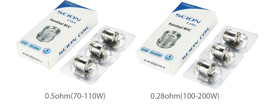 Innokin Scion Replacement Coil 3pcs 0 5ohm 70 110W 0 28ohm 100 200W