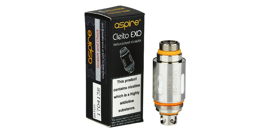 Aspire Cleito EXO Atomizer Head Cleito Ex t contains nicotine hly