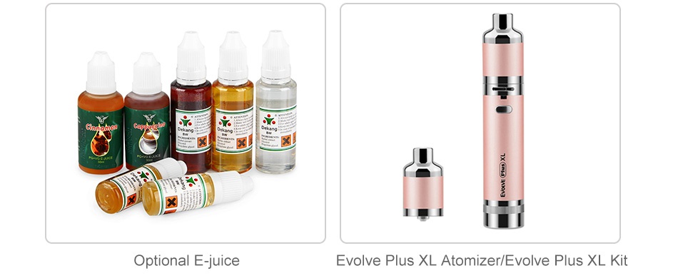 Yocan Evolve Plus XL Wax Vape Pen Battery 1400mAh Optional E juice Evolve Plus xL Atomizer Evolve Plus xL Kit