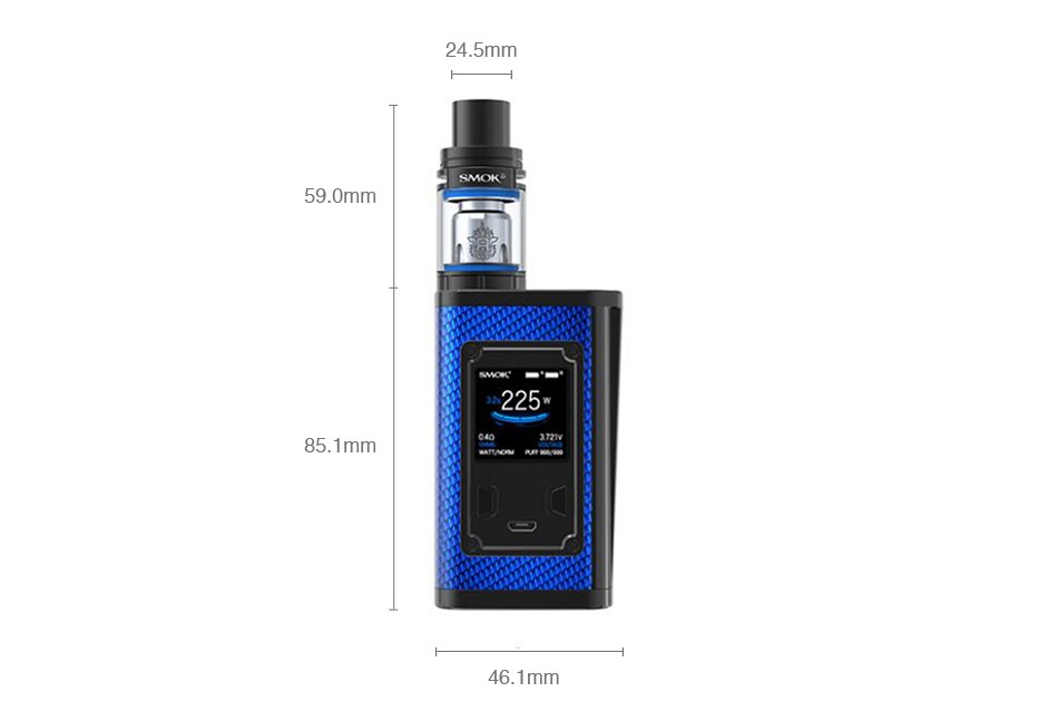 SMOK Majesty 225W TC Kit with TFV8 X-Baby 24 5mm 590mm 225 85 1mm