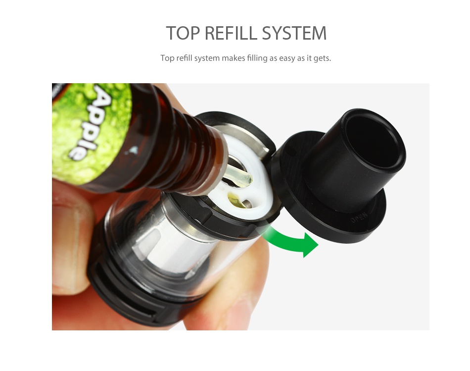 SMOK Alien Baby AL85 TC Starter Kit TOP REFILL SYSTEM system makes fil as easy as it gets
