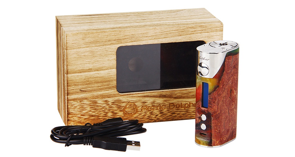 Arctic Dolphin Arthur 80W Stabilized Wood MOD + GeekVape Illusion Mini Tank Q