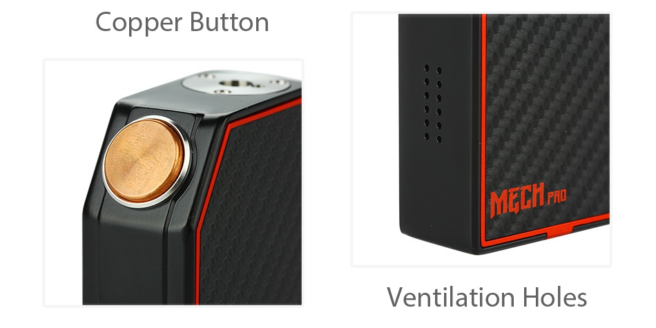 GeekVape MECH Pro Kit Copper Button Ventilation holes