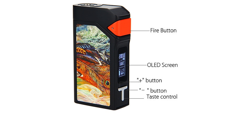 IJOY Solo V2 PRO 200W MOD Fire Button OLED Screen button button Taste contro