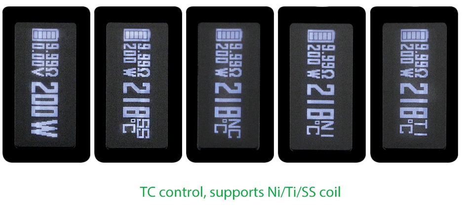 Woody Vapes Stabilized Wood X200 TC Box MOD TC control  supports Ni Ti Ss coil