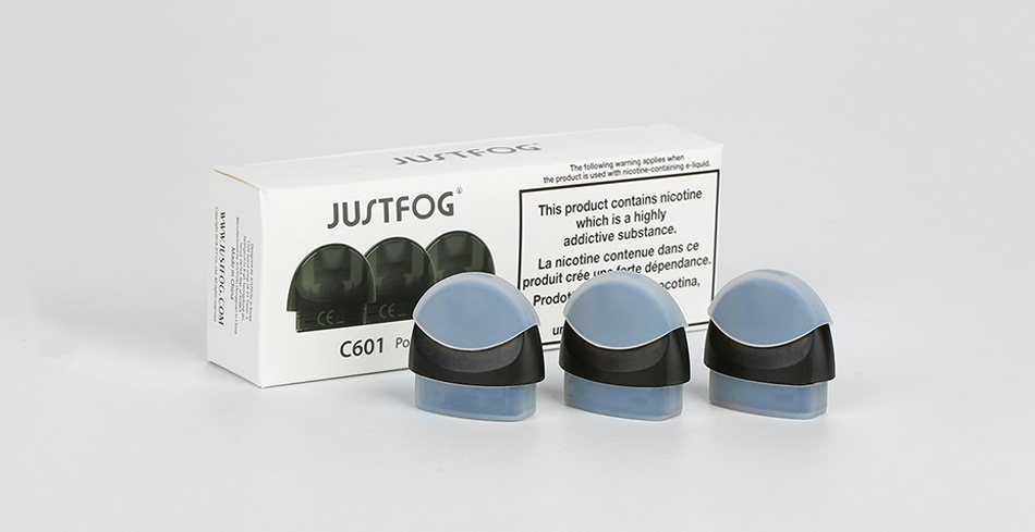 JUSTFOG C601 Pod 1.7ml 3pcs USTFOG addictive substance La nicotine continue dans ce c601