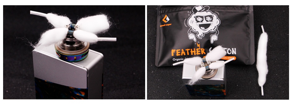 Geekvape Squares of Feather Organic Cotton 20pcs FEATHER ON
