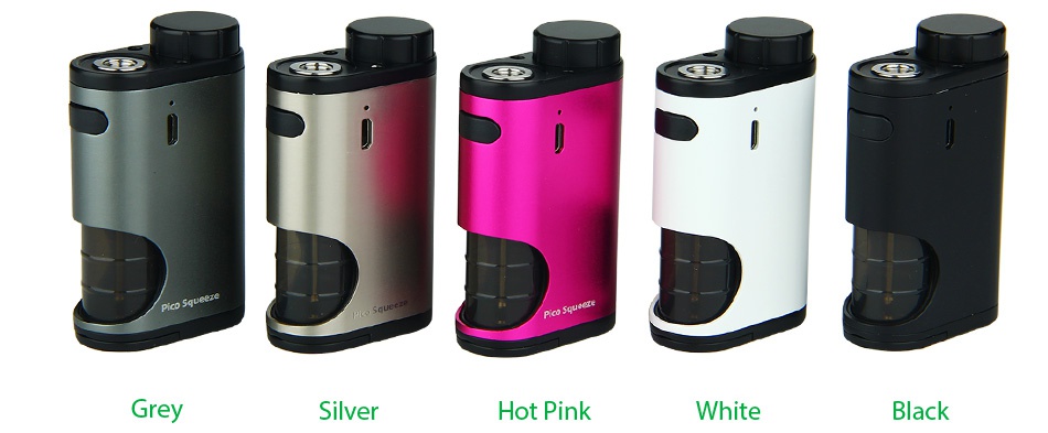 Eleaf Pico Squeeze MOD 50W y Silver Hot pink White Black