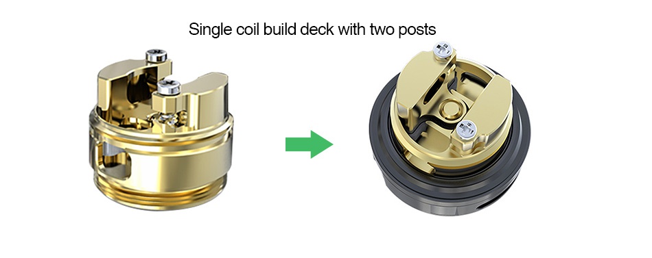 IJOY Captain ELITE RTA Build Deck Single coil build deck with two posts