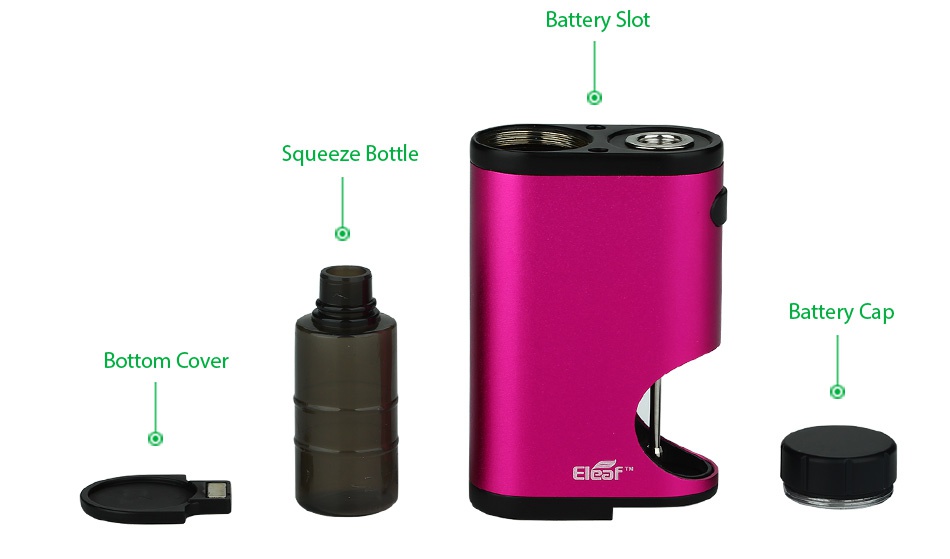 Eleaf Pico Squeeze MOD 50W Battery Slot queeze bottle Battery Cap Bottom cove EIeSF