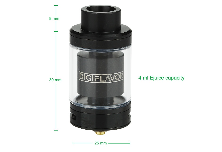 Digiflavor Fuji Son GTA Tank 4ml 8 mm 39 mm 4 ml Juice capacity 25 mm