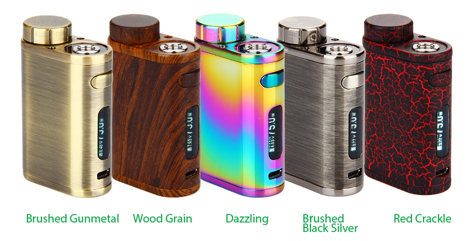 Eleaf iStick Pico 75W TC MOD White Silver Hot Pink Black Brushed gunmetal Wood grain Dazzling Brush Red Crackle