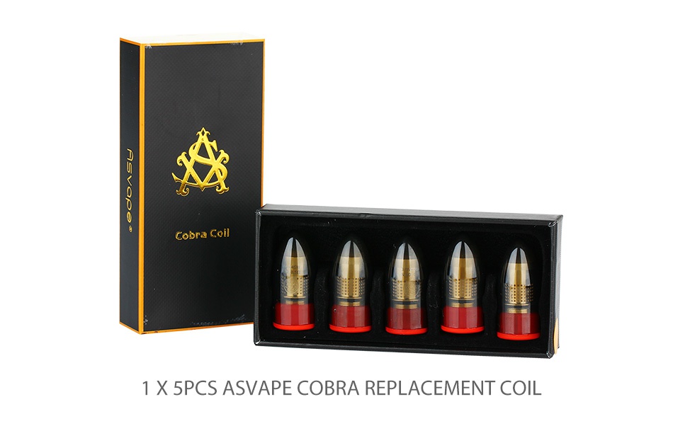 Asvape Cobra Replacement Coil 5pcs 1 X5PCS ASVAPE COBRA REPLACEMENT COIL