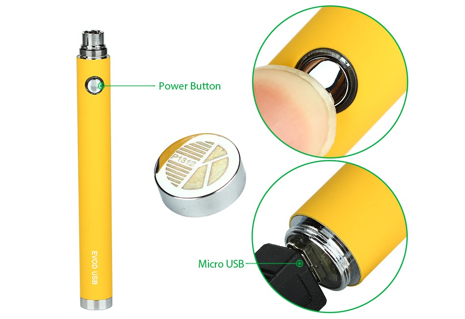 Kangertech EVOD USB Passthrough Battery 1000mAh m oc